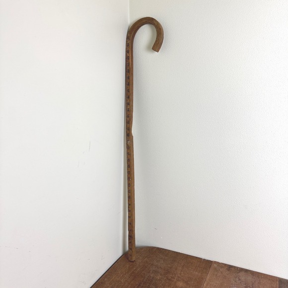 Vintage Versatile 4-wheel drive Advertising Solid Wood Yard Stick Walking‎ Cane - Picture 1 of 11